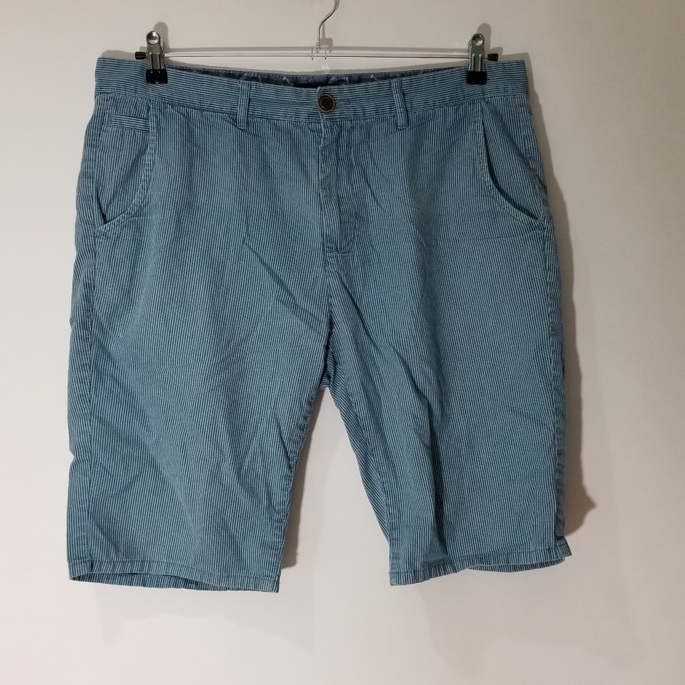 River Island Cotton Seersucker Striped shorts 36